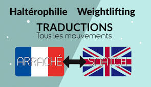 Traductions des mouvements d’haltérophilie français vers anglais